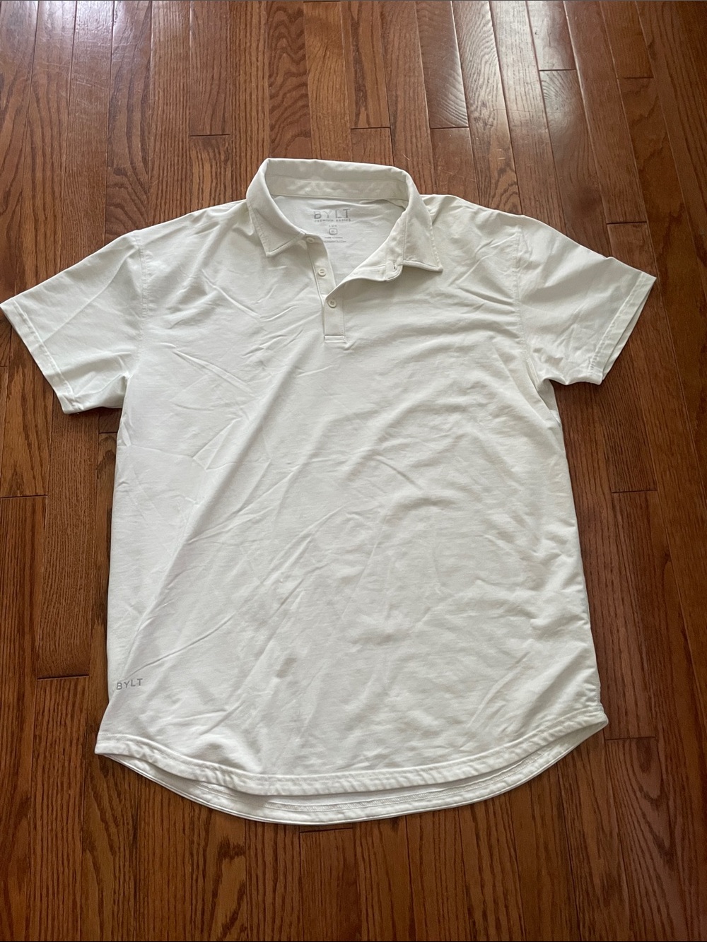 BYLT Basics Lux White Polo Men’s Sz XL